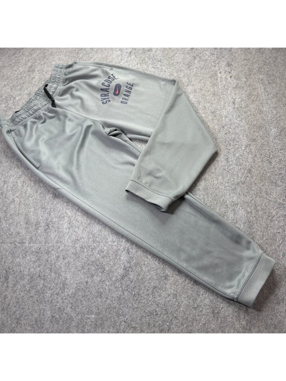 Syracuse Orange Nike Jogger Pants Men L Gray Fleece Tapered Sweatpants 29"